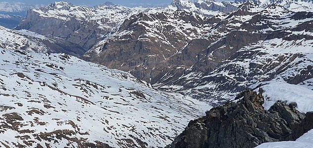 Val Madris, aufgenommen vom Pizz Gallagiun