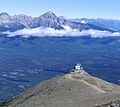 Summit view of the lookout and Pyramid Mountain