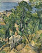 Rochers, pins et mer à l'Estaque, Paul Cézanne (1883–1885)