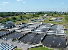 Wastewater treatment plants rely largely on microorganisms to oxidise organic matter. WWTP Antwerpen-Zuid.jpg