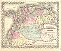 1855 Map of Venezuela, New Granada & Ecuador