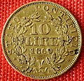 10 Lire Vatikan Gold 1869, Raugewicht 3,23 g = 2,9 g Feingold