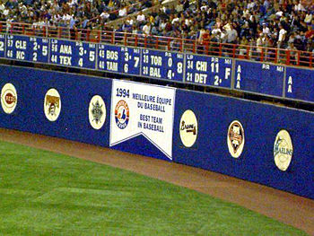The Banner put up at the last MLB game in Montreal