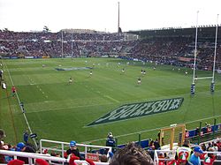 The Stadio Flaminio during a rugby union match in the 2011 Six Nations Championship, between Italy and France, which resulted in an upset victory for Italy. 2011-03-12 Rugby ITA - FRA 6 Nations.jpg