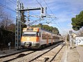 Unidad 447 sin reformar para PMR con los colores de Rodalies de Catalunya.