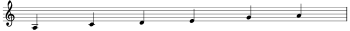 A minor pentatonic scale; play (help·info)