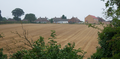 A view of the newer area of the village, the majority of houses in the photo were constructed in the 1950s however three new terrace houses can be seen on the right.