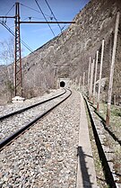 Accès supérieur du tunnel (vue frontale), sur la commune de Mérens-les-Vals.