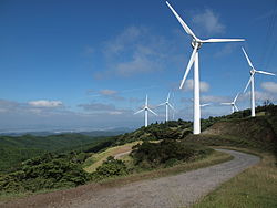 青山高原ウインドファームの風力発電機