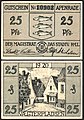 25 Pfennig Notgeldschein von Apenrade (1920)