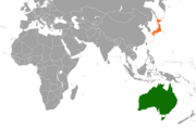 Location map for Australia and Japan.