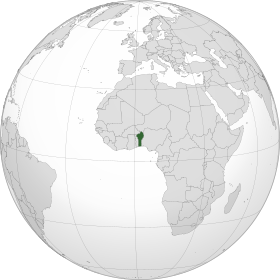 Location of  بینین  (آسمانی) – in افریقا  (آسماني & خاورینه) – in افریقایي ټولنه  (آسماني)