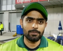 Babar Azam being interviewed