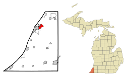 Location of Benton Heights within Berrien County, Michigan