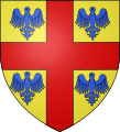 Blason de Montmorency ancien : D'or à la croix de gueules cantonnée de quatre alérions d'azur.