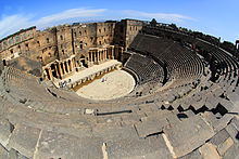 Roman Theatre at Bosra in the province of Arabia, present-day Syria Bosra pano Syria.jpg