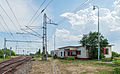 Standard gauge and broad gauge railway and broad gauge freight station in Budkovce