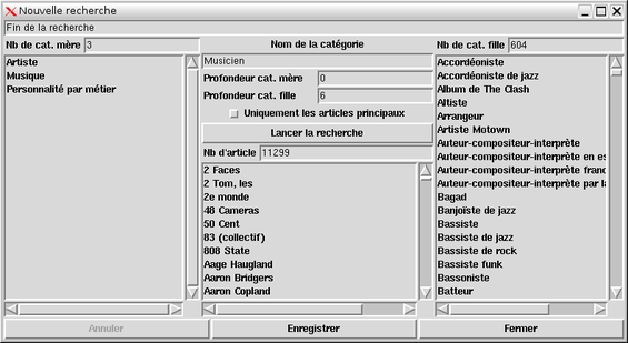 Résultat d'une requête