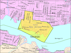 Census Bureau map of Island Heights, New Jersey