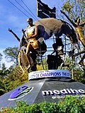 Le monument des champions sportifs à Eldoret.