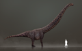 Chuanjiesaurus anaensis size compared to 1.85 meter human