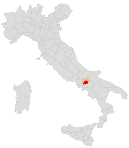 Circondario di Benevento – Localizzazione