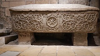 Crypte de Saint-Seurin, sarcophage paléochrétien.