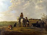 Landschap met ruiter, herders en vee, Cuyp