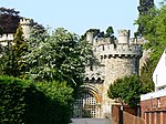 Devizes Castle including Glass House and Garden Walls encircling West Side of Mound