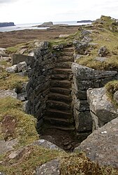 Dun Beag: trap in de muur