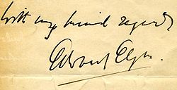 Elgar's signature