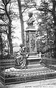 Ursprüngliches Denkmal Carl Maria von Webers im Ehrenhain in Eutin