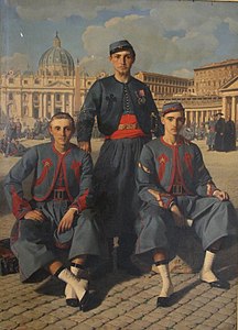 Gaston, Louis et Charles de Villèle, zouaves pontificaux