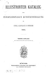 III. mezinárodní umělecká výstava v Mnichově r. 1883 (tit.strana katalogu)
