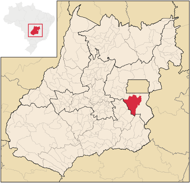 Localização de Luziânia em Goiás