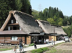 Traditional thatched-roofed homes in Ainokura, Gokayama