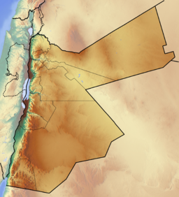 拉姆干谷在约旦的位置