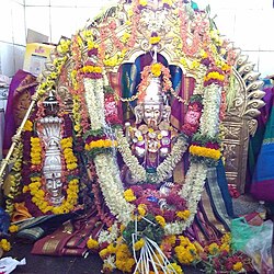 Lord Kenchamba Devi at Hanumanakatte after a special decoration