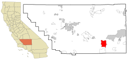 Расположение в округе Керн и штате Калифорния