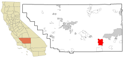 Location in Kern County and the state of California