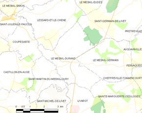 Poziția localității Le Mesnil-Durand