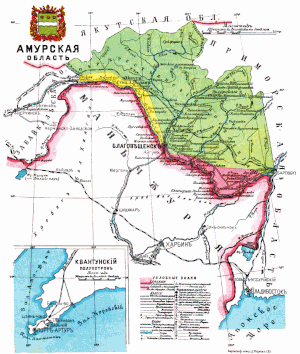 Амурская область на карте