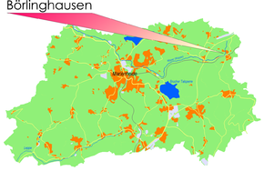 Poziția localității Börlinghausen