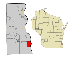 Location of South Milwaukee, Wisconsin