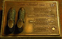 A Larry Bird plaque at Quincy Market, Boston Monumento larry bird.jpg