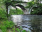 Railway bridge over Wda river in Czarna Woda