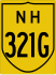 National Highway 321G marker