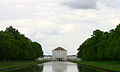 Schloss Nymphenburg, Rückansicht aus dem Park