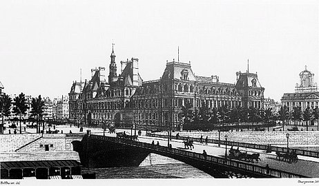 19世纪末期的巴黎市政厅。
