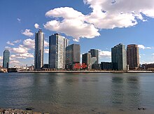 Gantry Plaza State Park as seen from the west Pepsi-Cola sign in Gantry Plaza State Park, Long Island City, New York.jpg